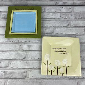 Plain Jane 2 Chocolate Series Square Dessert Plate